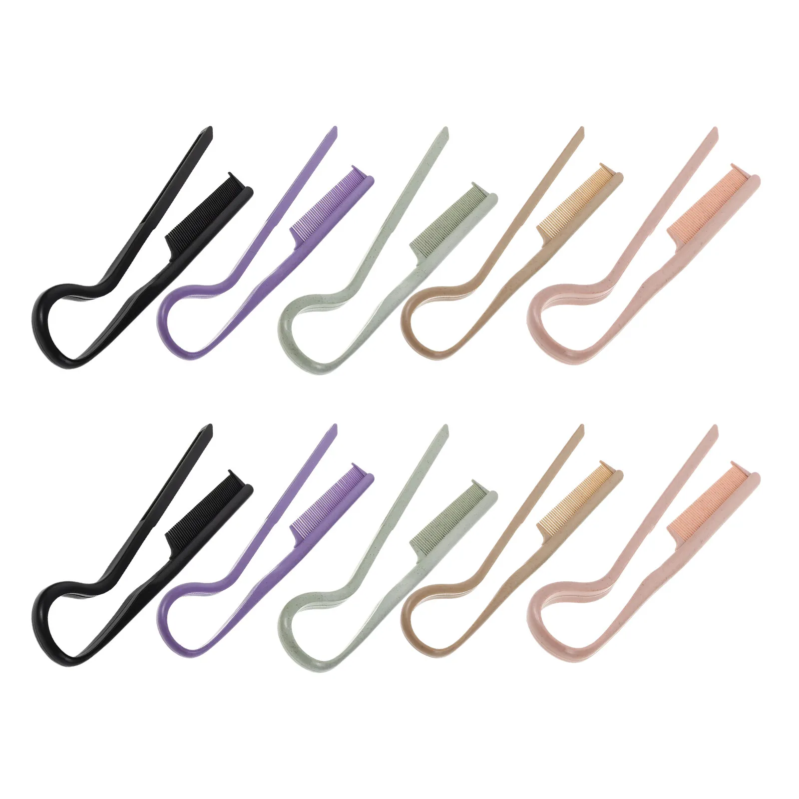 

Набор из 10 V-образных расчесок для выпрямления волос, профессиональные расчески для укладки для женщин, двусторонние антистатические расчески для разглаживания, дорожный набор