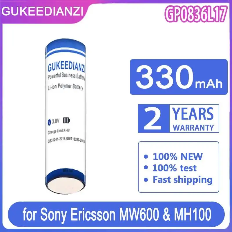 Фото Надежная замена аккумулятора GP0836L17 для беспроводных наушников Sony Ericsson MW600 MH100, 330 мАч, высокая емкость
