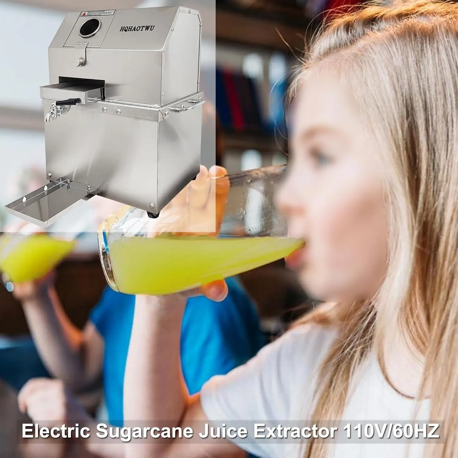 110 В коммерческая настольная соковыжималка для сахарного тростника, электрическая соковыжималка для сахарного тростника с функцией верхнего отверстия