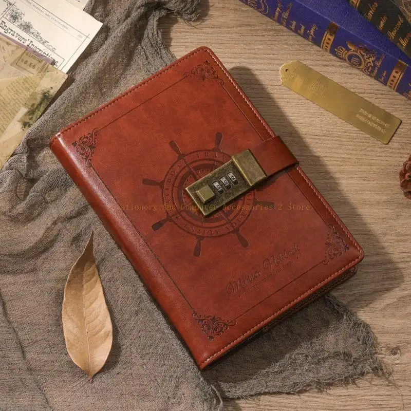 Notepad cuaderno PU para con contraseña Bloqueo bloqueo Portable Potepad B6 B6