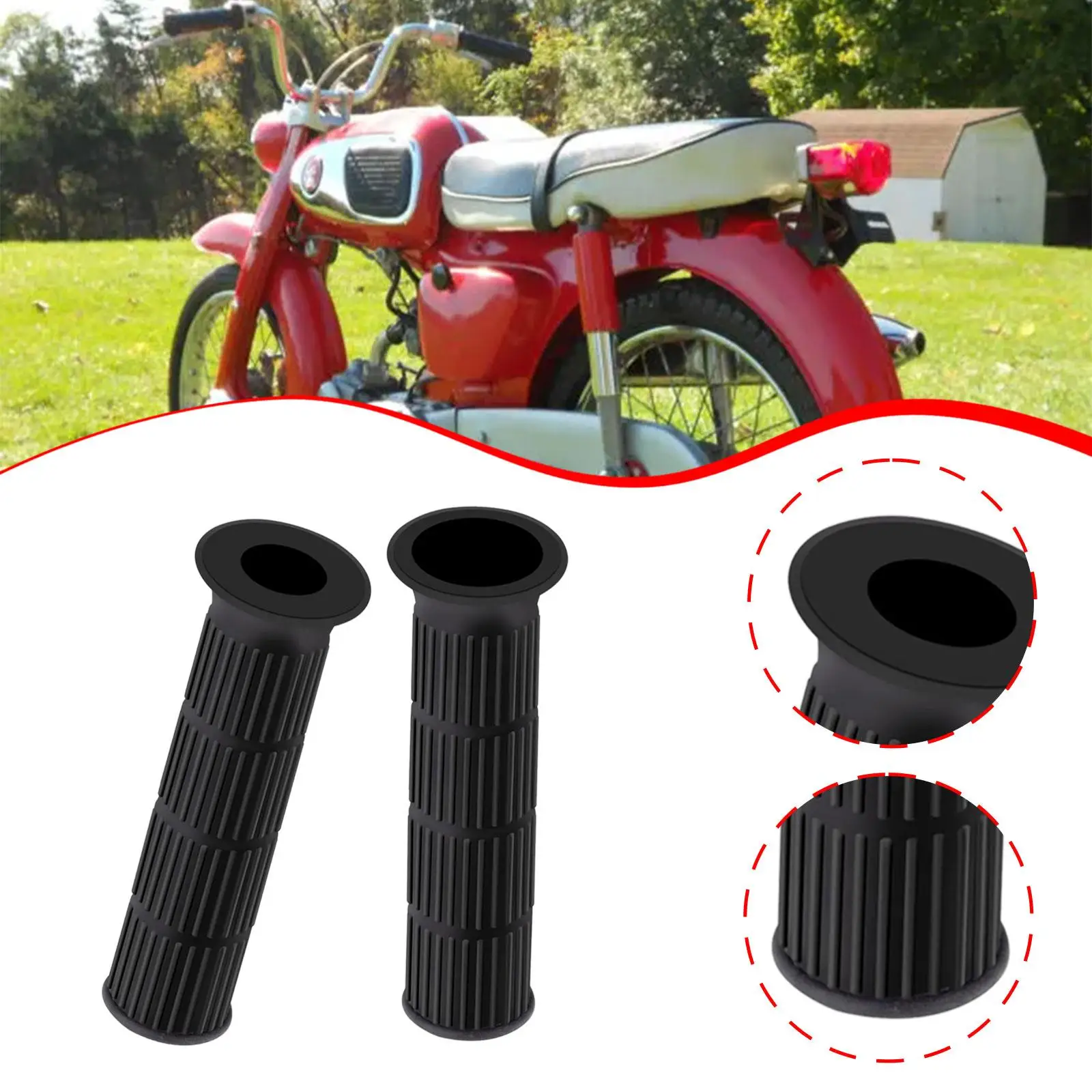 

Handlebar Grips Anti Slip Comfortable Dirtbike Truster Grips Replacement for S90 CL70 K0-k3 SS125A (Twin Cylinder) CA160