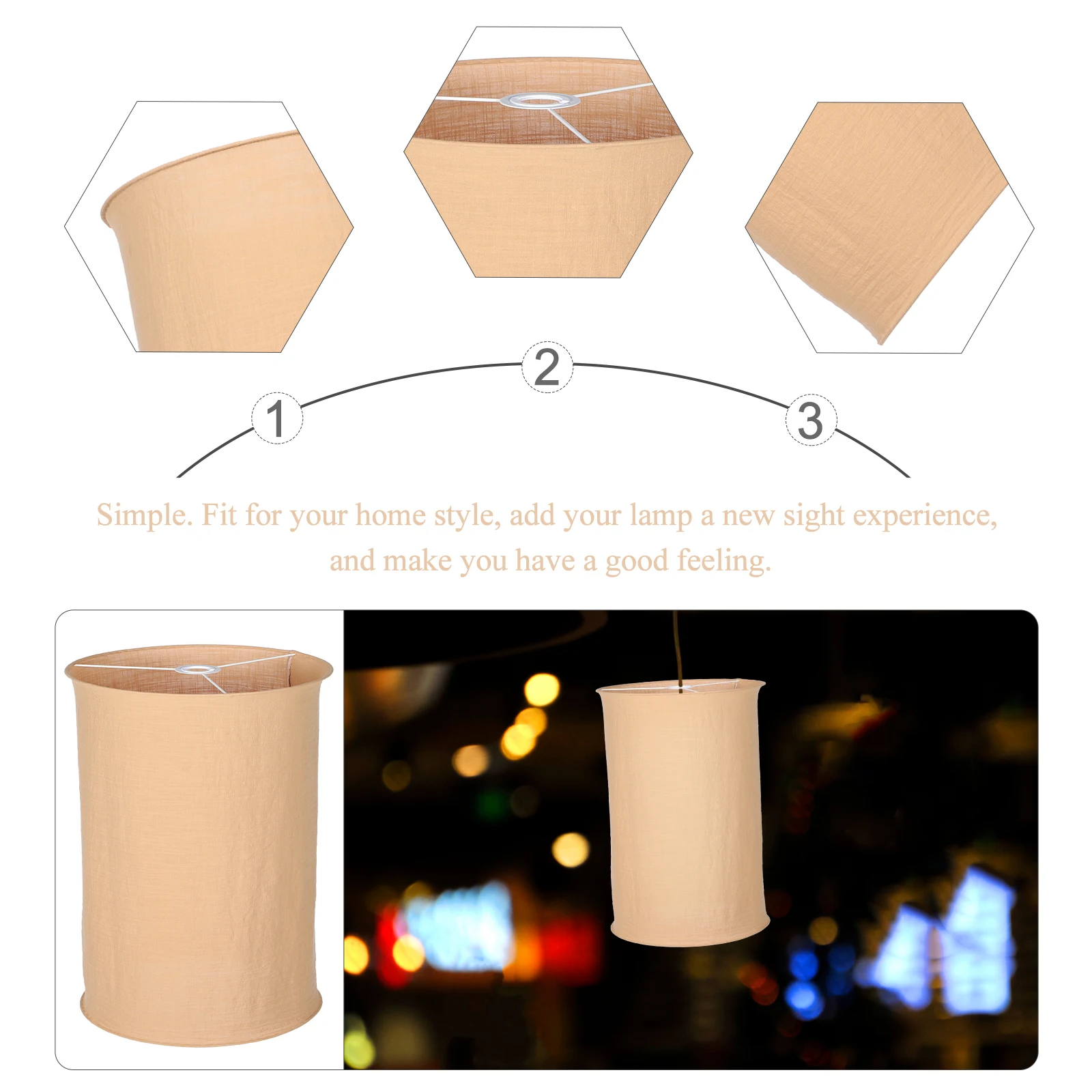 

Fabric Lampshade For Table Floor Ceiling Lights Modern Dustproof Shade Frame Durable Foldable Design Home Office Coffee