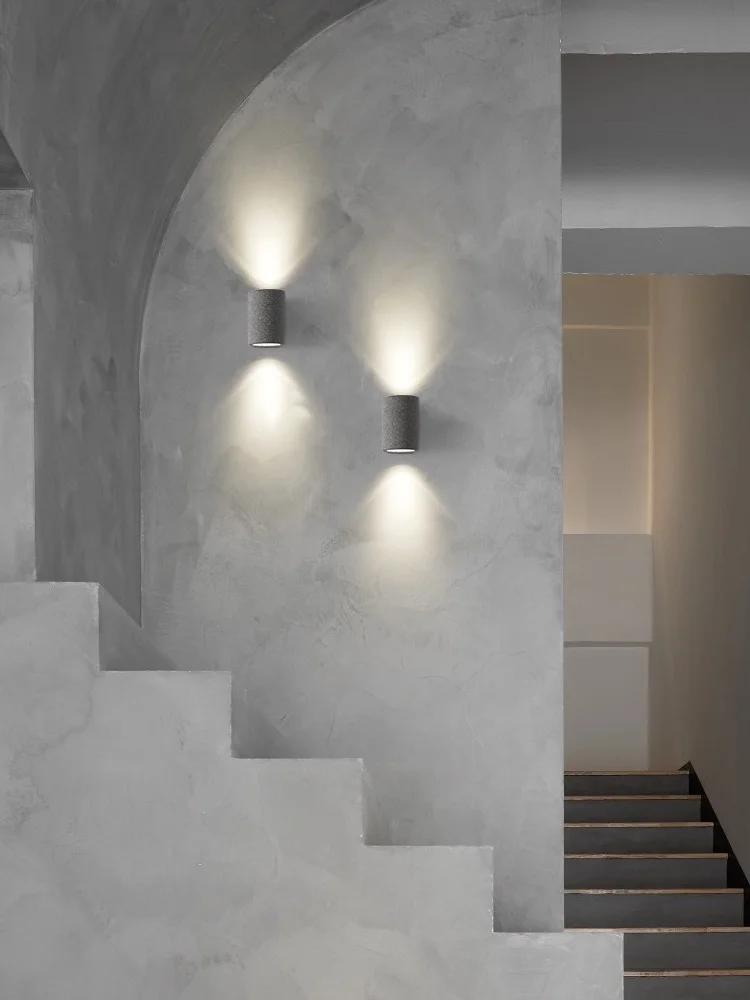 Modern creative minimalist micro cement wall lamp staircase background wall corridor wall lamp
