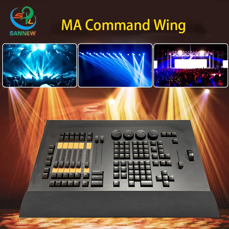 Console de asa de comando ma2, controlador de luzes de palco dmx512, console de iluminação dj com caixa de vôo para dj, discoteca, cabeça móvel,