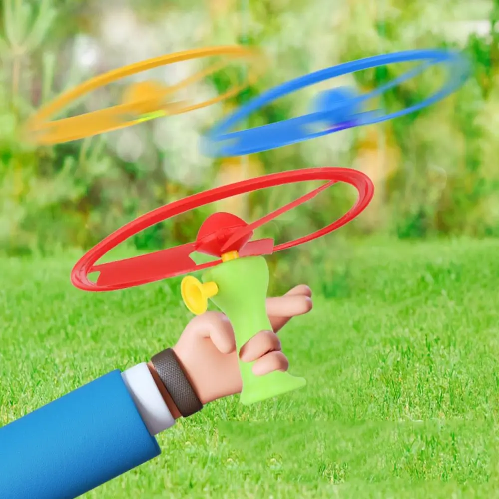 Lanceur Spinner tirer disque volant jouets rotatif éducatif Ripcord ciel Spin jouets atmosphère accessoire dessin animé libellule jouet cadeau