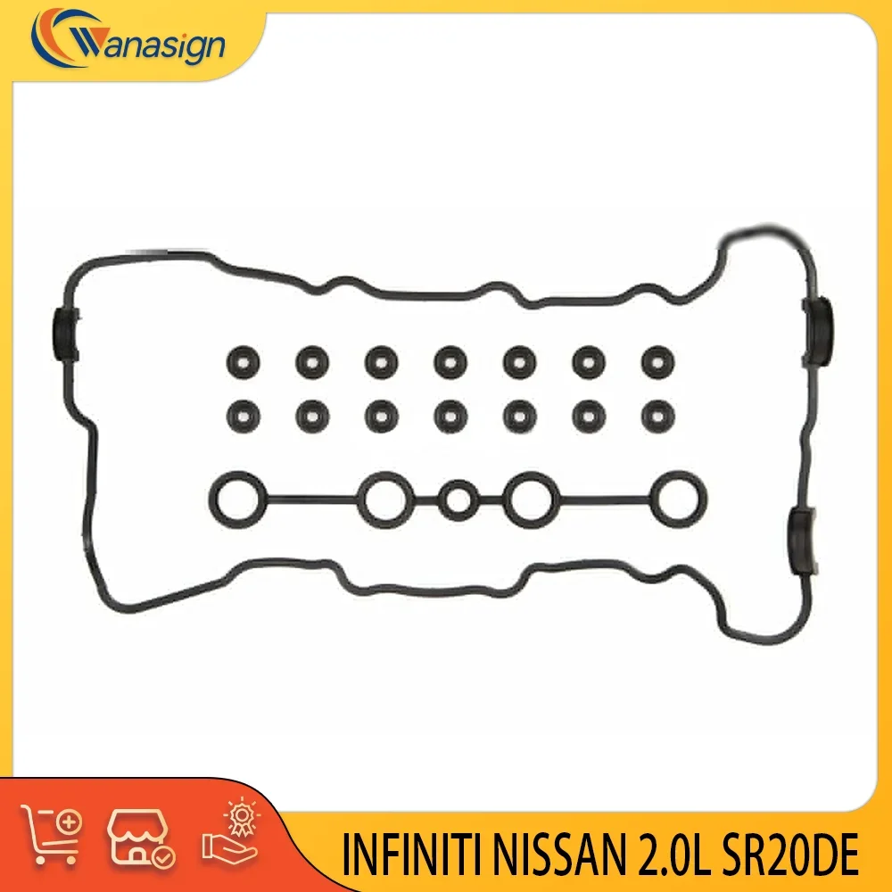 

Engine Valve Cover Gasket Set For INFINITI Nissan G20 Sentra 200SX 2.0L 2.0 L L4 GAS 16V DOHC SR20DE 1997-2002