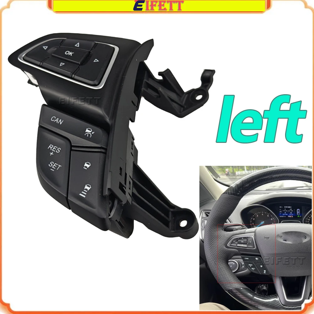 

For Ford Focus Mk3 2015 - 2017 Kuga 2017 Left Sid NEW Hight Quality Steering Wheel With Backlight Cruise Control Switch Buttons