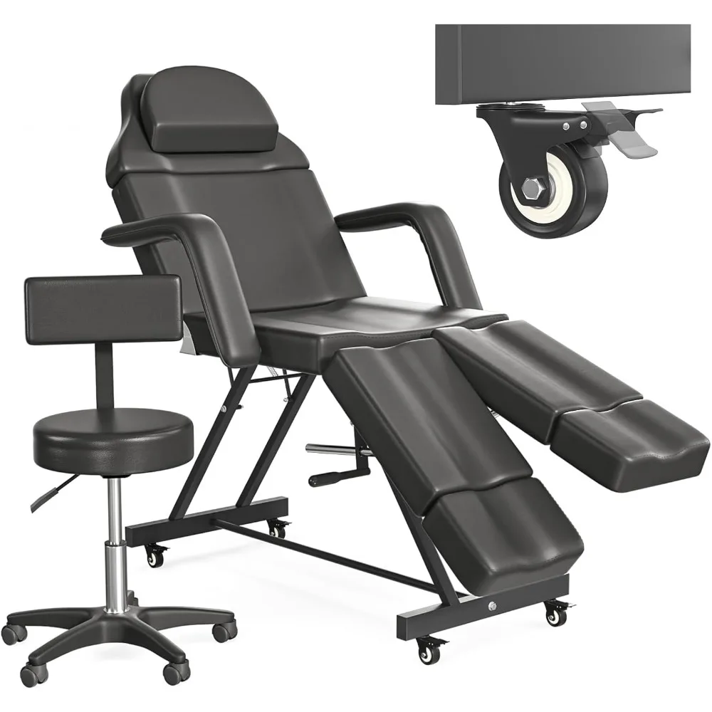 

Professional Tattoo Chair: Adjustable Wheeled Facial Bed for Estheticians & Clients - Multi-Use Massage Tattoo Table​