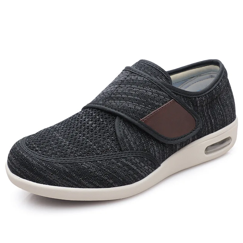Summer Breathable Mesh Walking Shoes for Elderly Men Lightweight Air Cushion Casual Sneakers Large Size