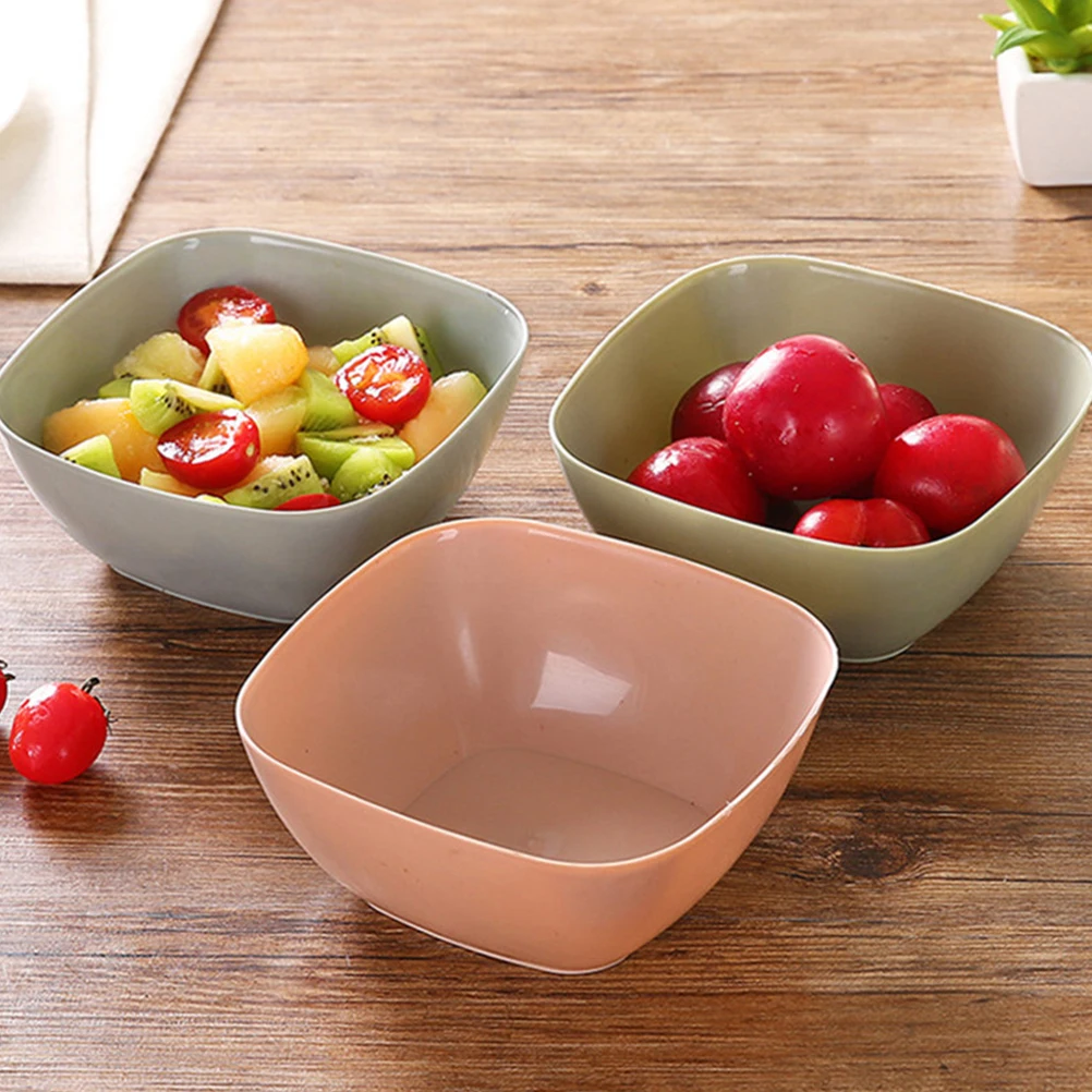 

3 Pcs Fruit Bowl Storage Tray Pink Bucket Popcorn Boxes Party Cutlery Holder Large Capacity Home Banquet Office