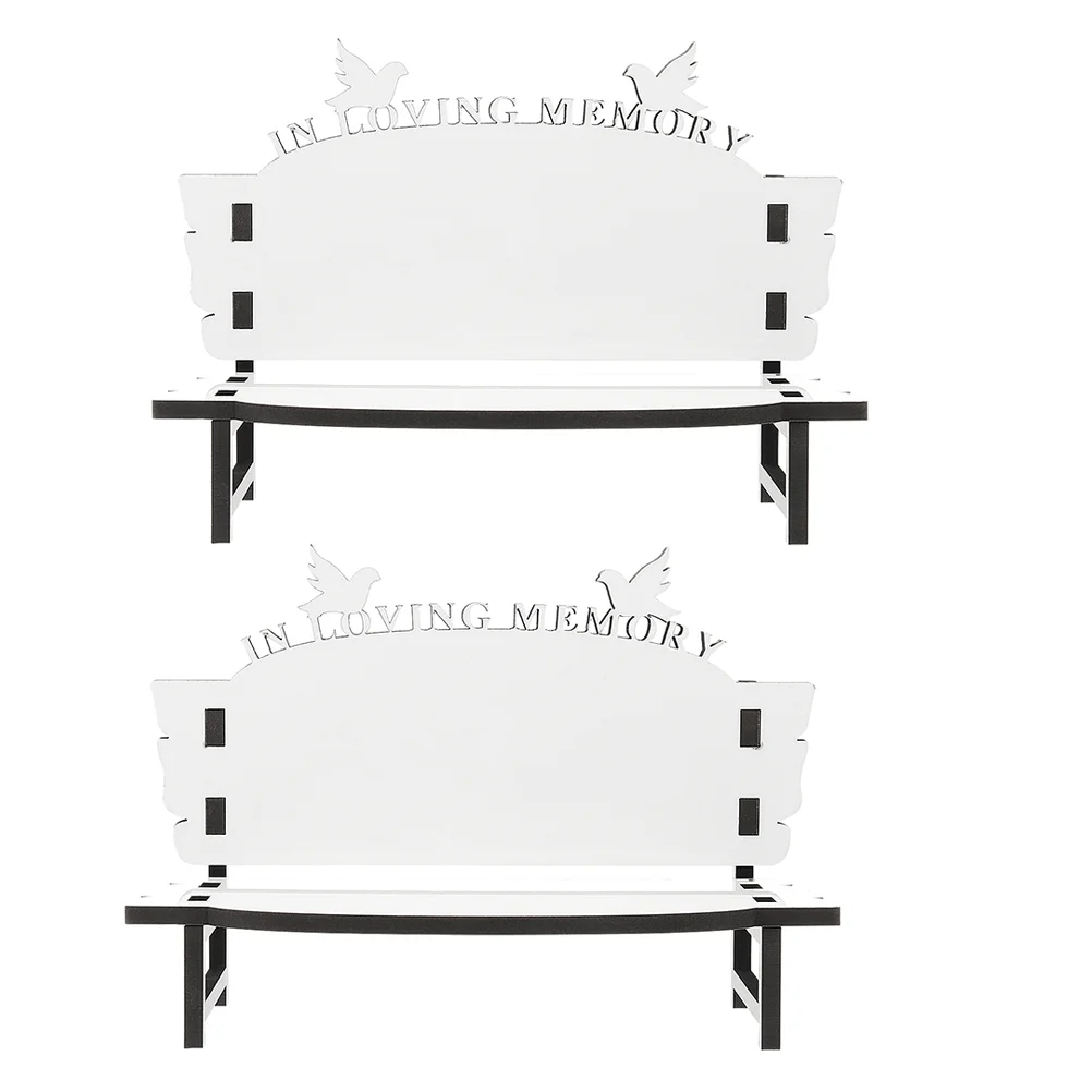 

2 Pcs Office Painting White Embryo Small Chair Ornament DIY Sublimation Crafts Blank