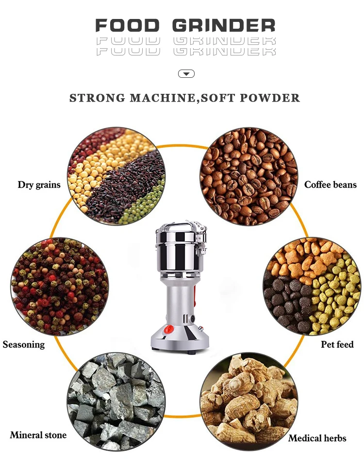 STLF OOTD Draagbare Kruidenmolen Mini Grinder Machine Voedsel Poeder Maken Droog Voedsel Grinder Machine