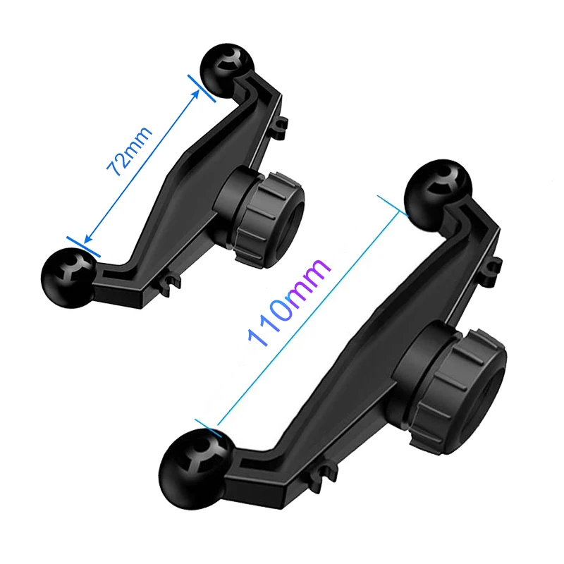 Upgrade Universal 17mm Ball Head Car Holder Adapter Holder Holder Accessory to Connect 2 Mobile Phones