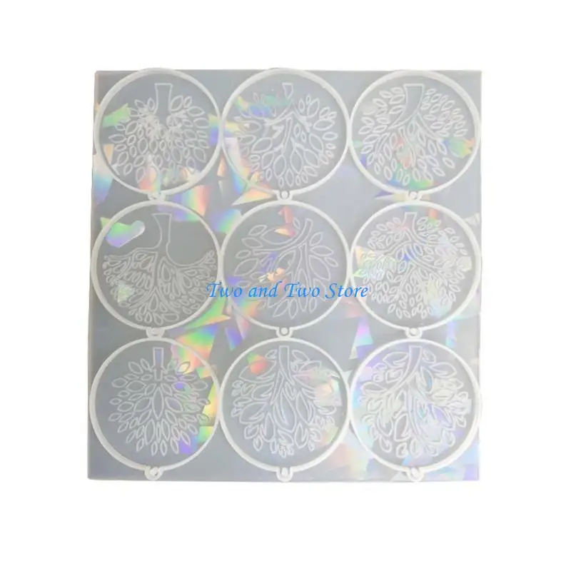 HX6F Life Tree Pattern Mold Handmade Ornament Pendant Mold for DIY Keychain Jewelry