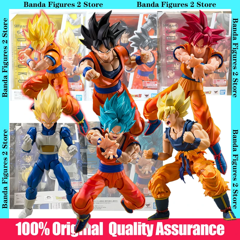 100% Original Box Bandai Shf Son Goku 3.0 Dragon Ball Z S.H.Figuarts Super Saiyan God Fighter Of Rage Vegeta 3.0 In Stock Toys