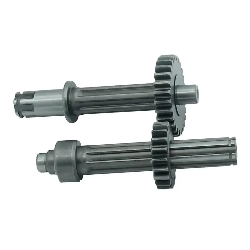 1+1 Main Countershaft Transmission Gear Box Main Counter Shaft Fit for Fully Automatic 50cc-110cc Engine