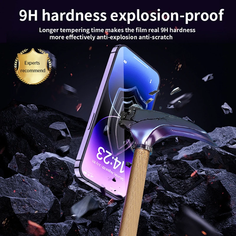 Dust free Installation Screen Protector For iPhone 15 14 13 12 11 Pro XS Max XR Easy Install Auto-Dust Remova Kit Tempered Glass