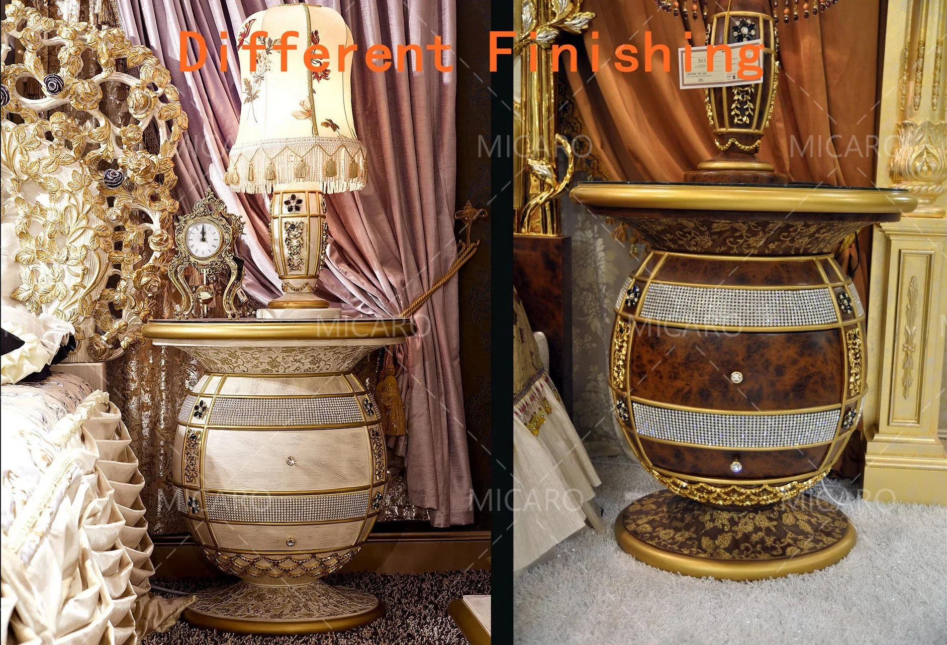 2026 Italian Baroque Style New Model King Size Luxury Wooden Bedroom Furniture