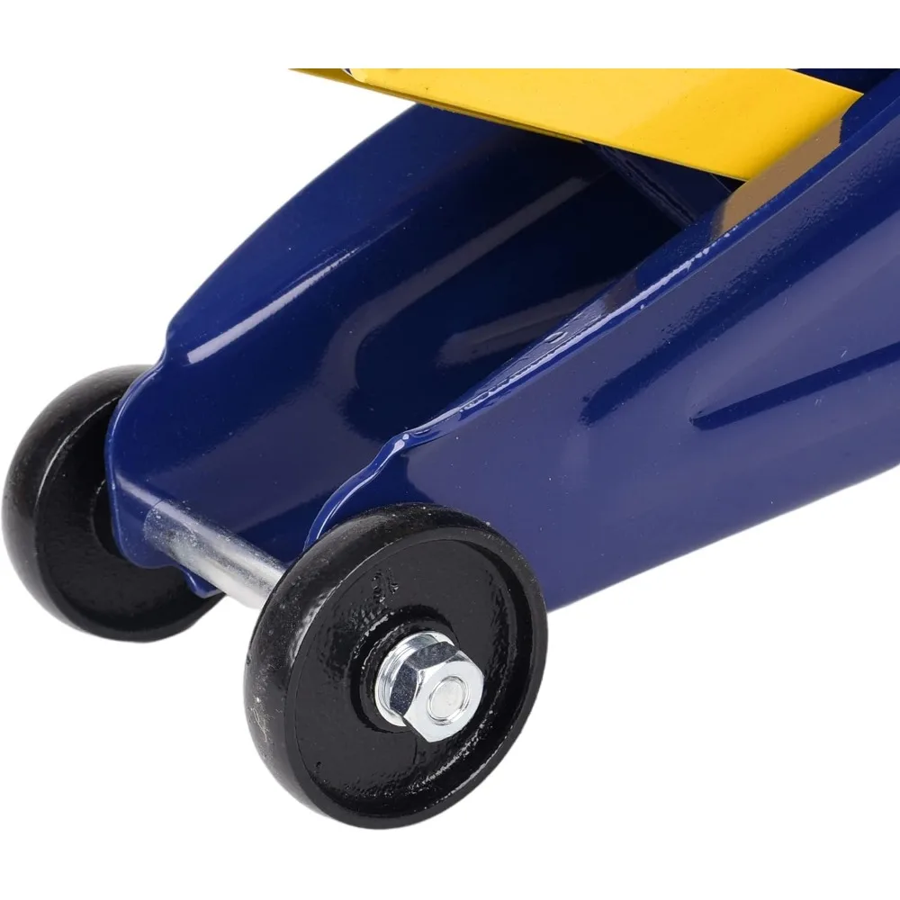 رافعة أرضية هيدروليكية منخفضة المستوى 2 طن لسيارات السيدان وسيارات الدفع الرباعي، مقبس خدمة عربة عالي التحمل باللون الأزرق #5