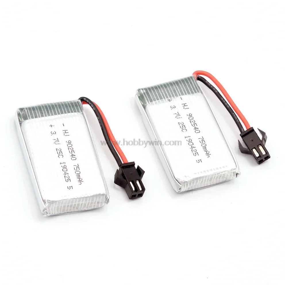 2p 3.7V 1S 750mAh 25C LiPo แบตเตอรี่ SM-2P ปลั๊กสำหรับโดรนขนาดเล็ก FPV quaccopter โมเดล RC เฮลิคอปเตอร์เครื่องบิน