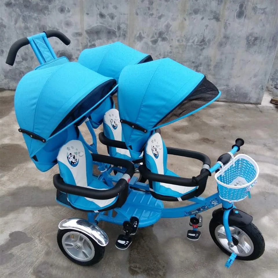 Dreifach dreirad, Neuankömmling Kinderwagen mit Regenschirm, drei Sitze 3 Kinderwagen