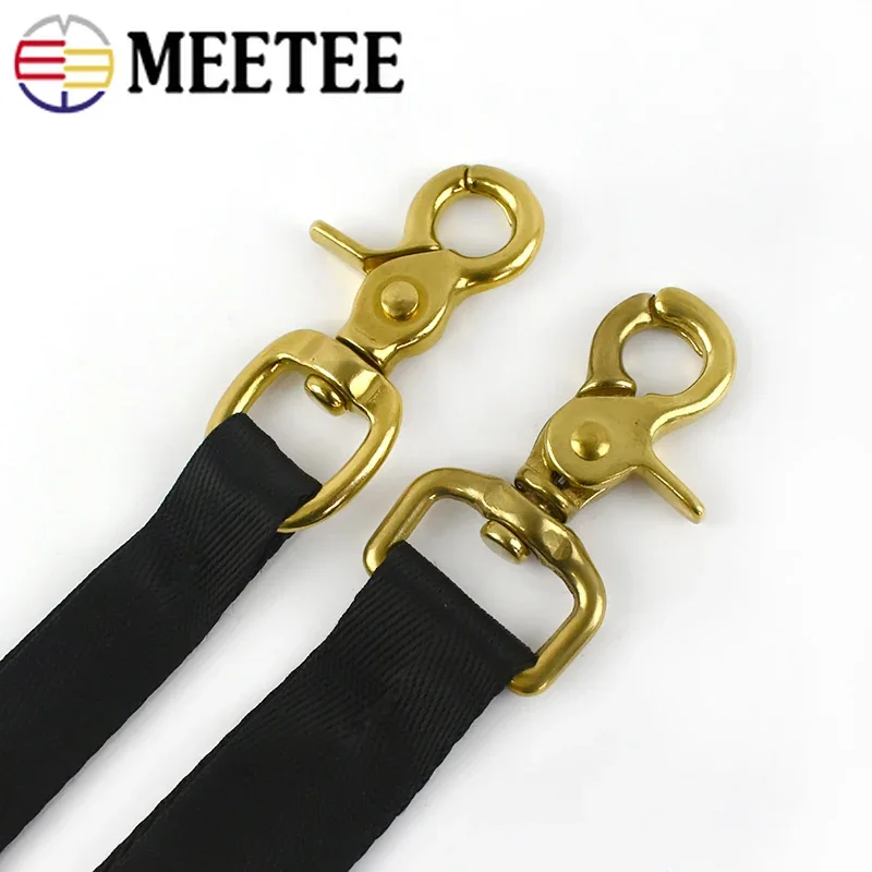 2/5Pcs 14-38mm Solid Brass Metal Buckles Dog Collar Swivel Trigger Clips Clasp Bag Strap Snap Hook Luggage Carabiner Accessories