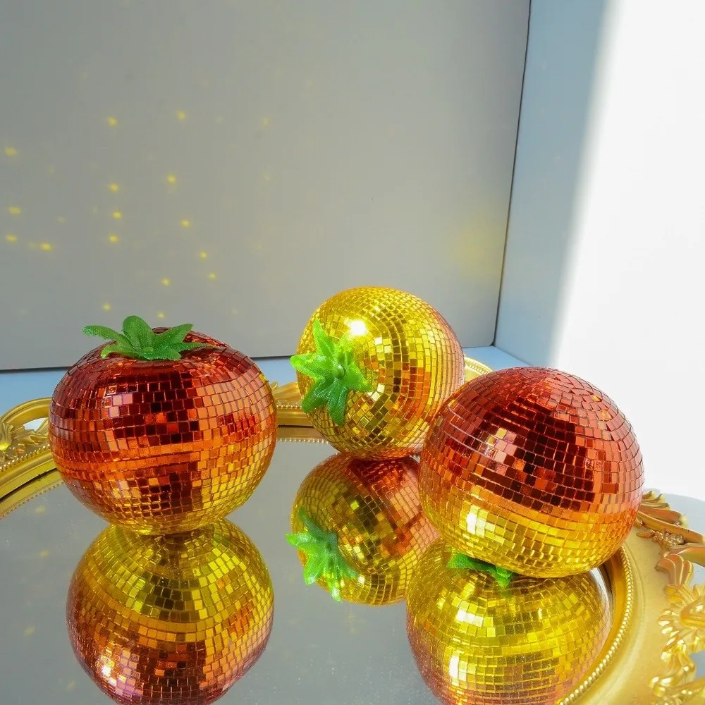 Vegetable Themed Vegetable Disco Balls Carrot Tomato Pear Small Size Home Decor Statue Party Supply Figurines Home Decor