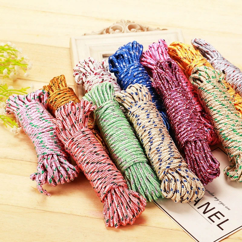 10 Meters Clothesline Drying Rope Outdoor Windproof Non-slip Thick Indoor And Outdoor Non-drilling Cold Clothes Rope