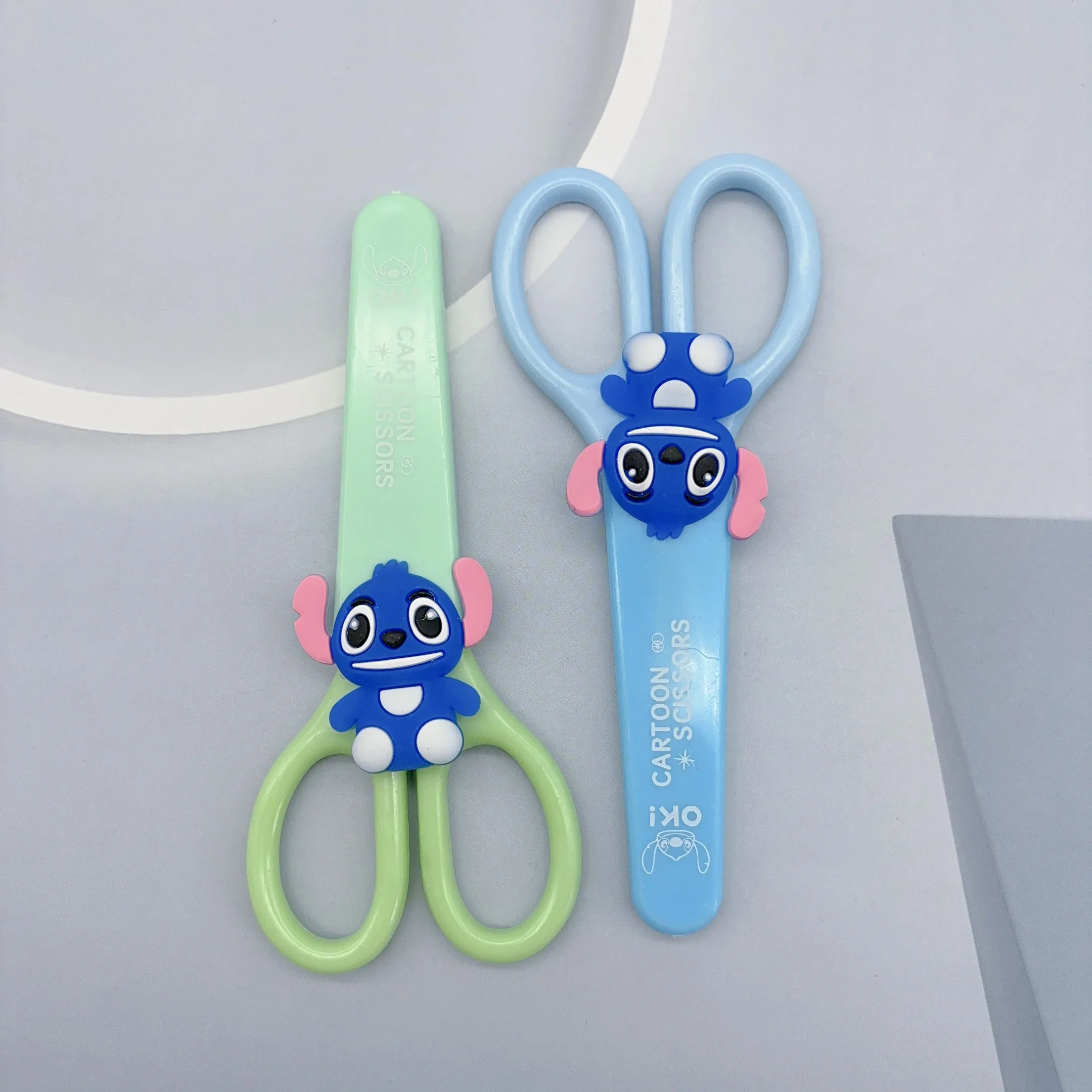 Disney Stitch Scissors Kawaii Lilo Stitch Children Safety Protective Handmade Scissors Cartoon Cute Stationery Supplies Gifts