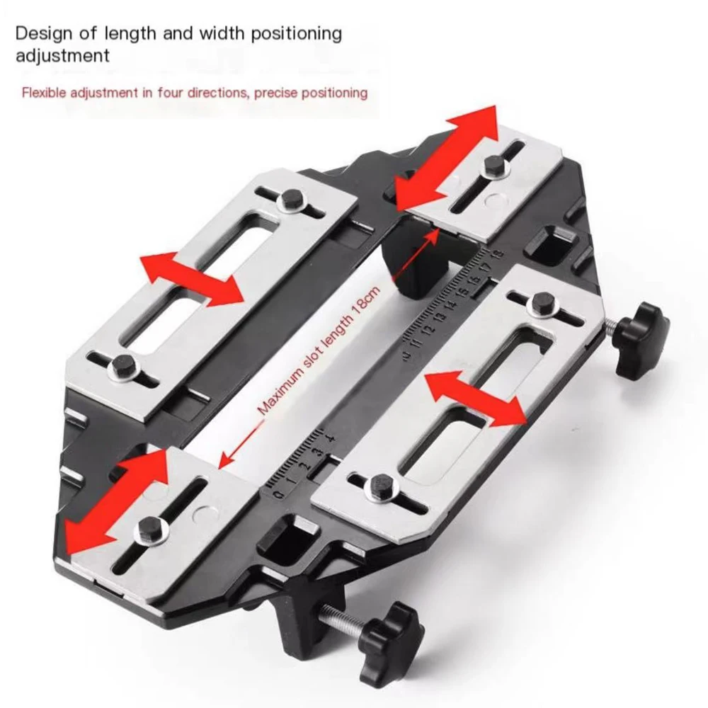 Multifunctional Woodworking Tool, Door Hinge Positioning Slotter Hole Opener,Drilling Locator for Wooden Door Hinge Lock Fitting