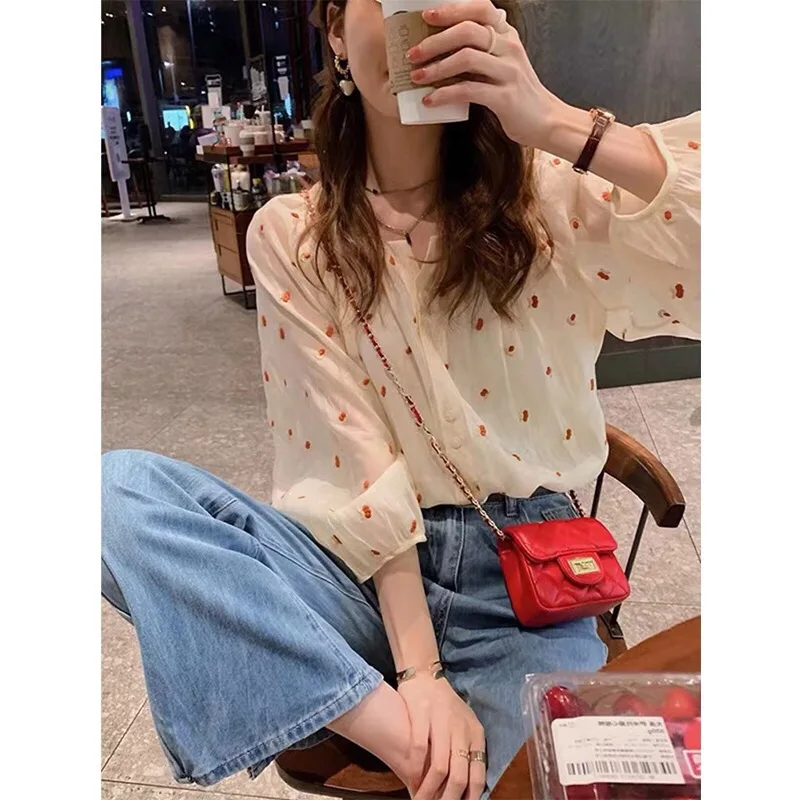 التخسيس فضفاض المرأة irt صيف 2025 جديد Sle Ele جميل صغير irt الراقية Faionable جولة Ne Long Sve