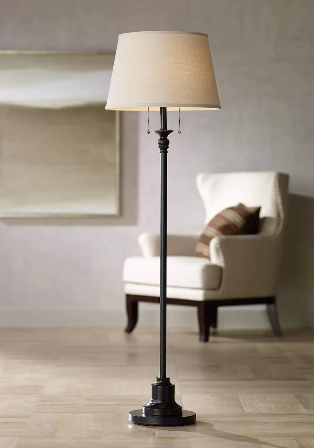 

Lighting Spenser Traditional Floor Lamp Standing Exquisite Tall Oiled Bronze Brown Metal Thin Column