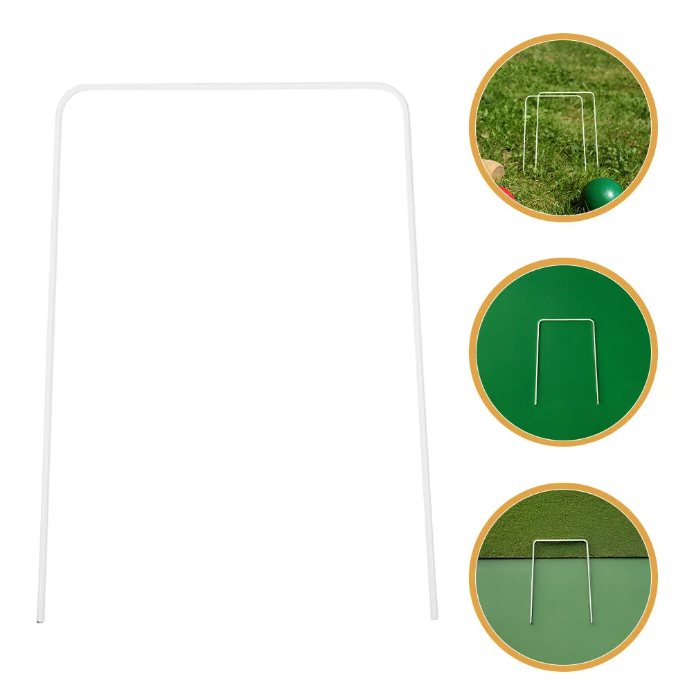 

10Pcs Outdoor Croquet Gate White Metal Replacement Wickets Standard Size Sturdy for Backyard Lawn Garden Game Croquet Gate