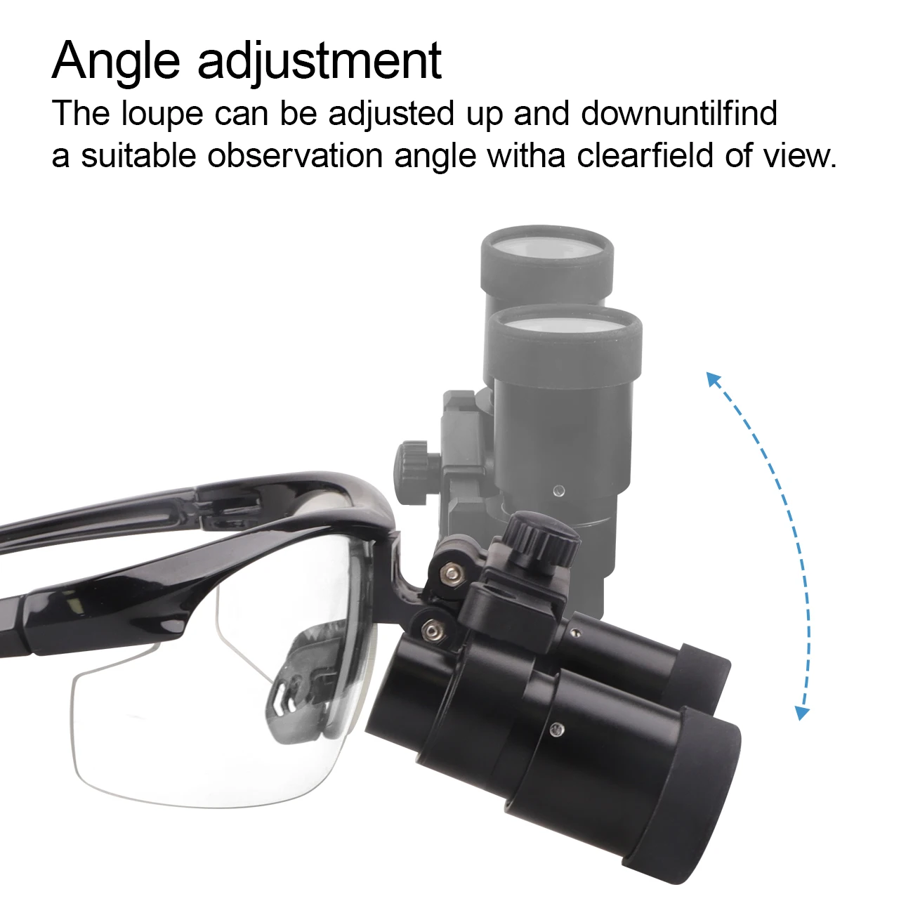 Dental 4X Loupe Binocular Magnifier Loupes with Eyeglasses Goggles with Storage Pouch Gift Supplies for Dentists view 4