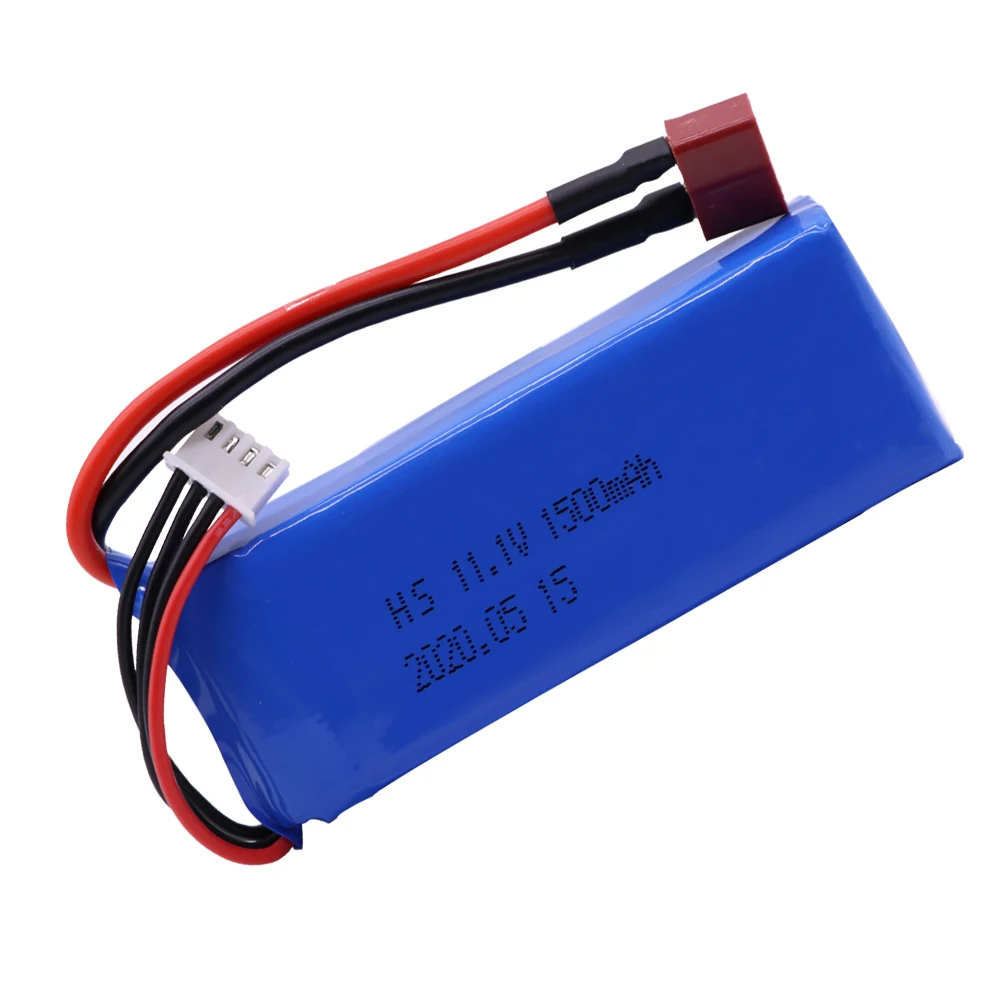 11.1V 1500mAh akumulator Lipo do modeli WLtoys V950 RC samolot części zamienne do helikopterów 11.1V akumulator Lipo T Plug 3S