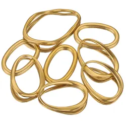 5pcs Stainless Steel Connectors for Jewelry Making Irregular Oval Bezel Earrings Charms Supplies Parts Diy Findings Supplies