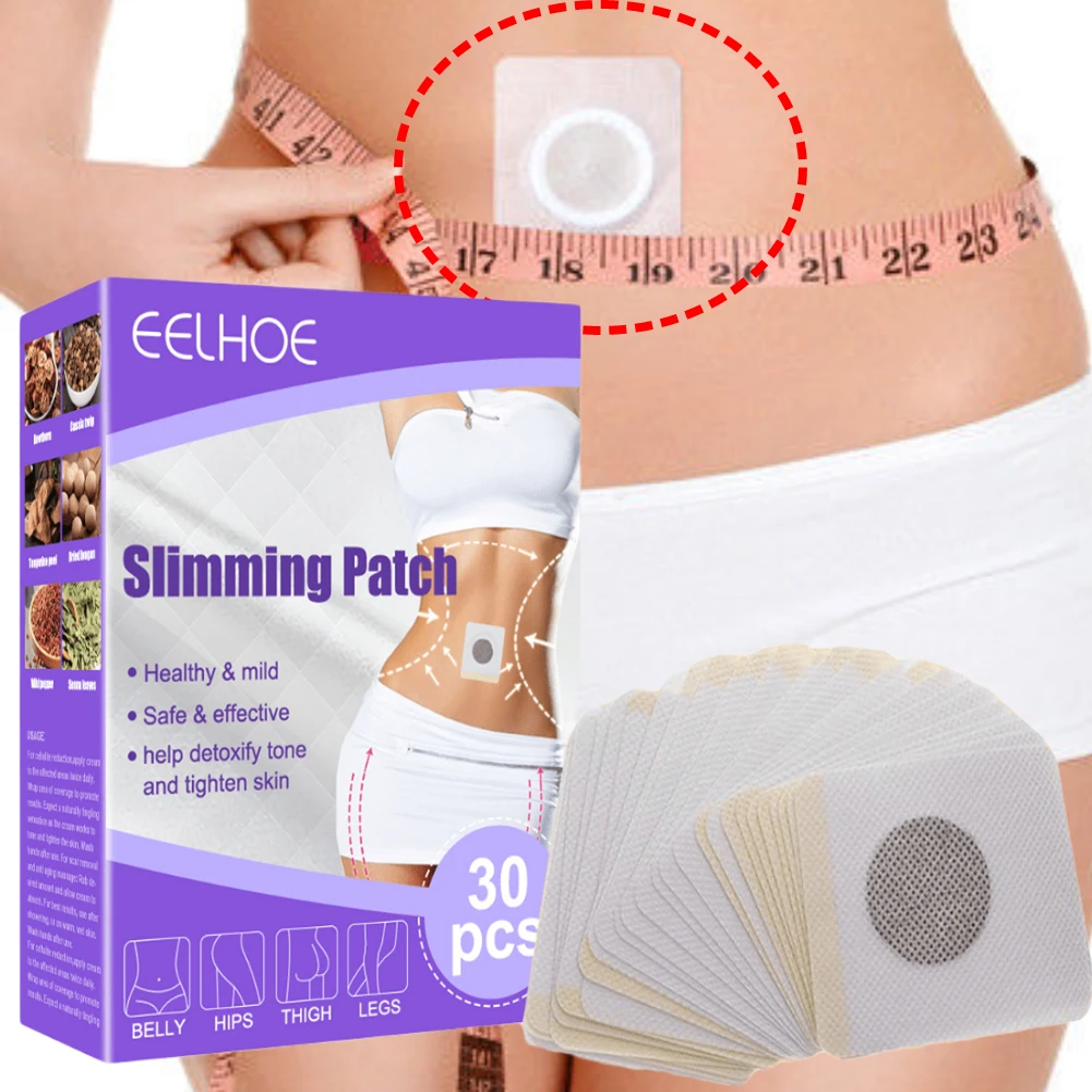 30Pcs/Box Weight Loss Slim Patch Navel Sticker Effective Slimming Product Fat Burning Detox Belly Waist Plaster Dropshipping