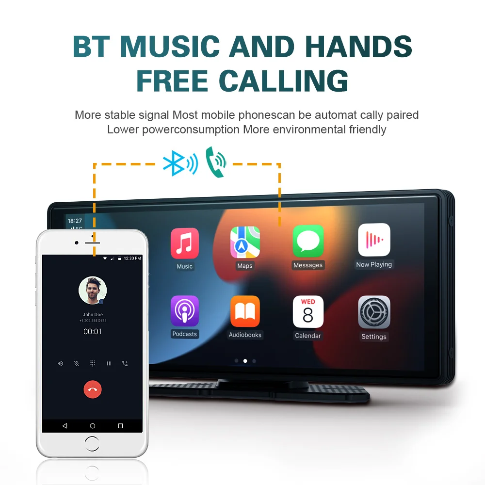 Wireless Android Auto Universal 10.26 Inch Screen Car Radio Multimedia WIFI Video Player Wireless Carplay Screen