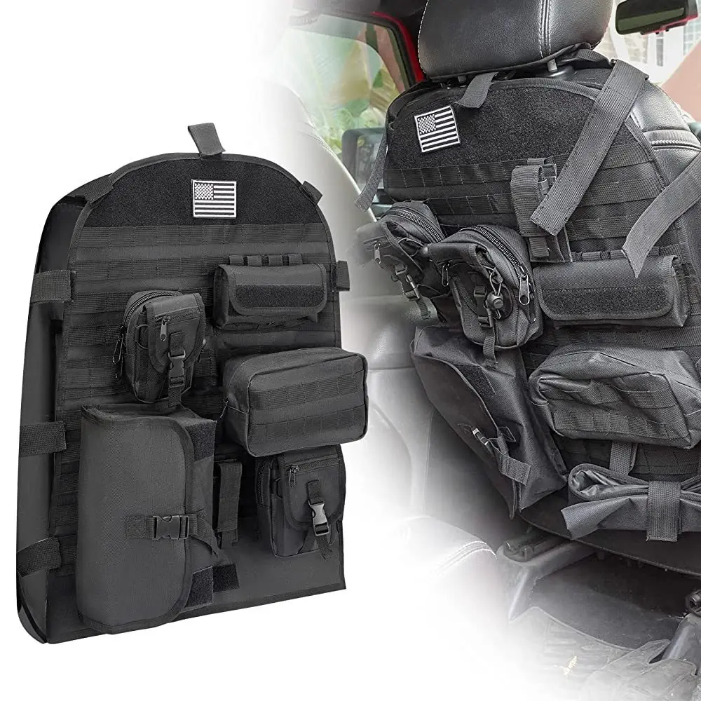 

Suitable for 07-16 Jeep Wrangler Multi functional Set Black Roll Bag Seat Storage Bag