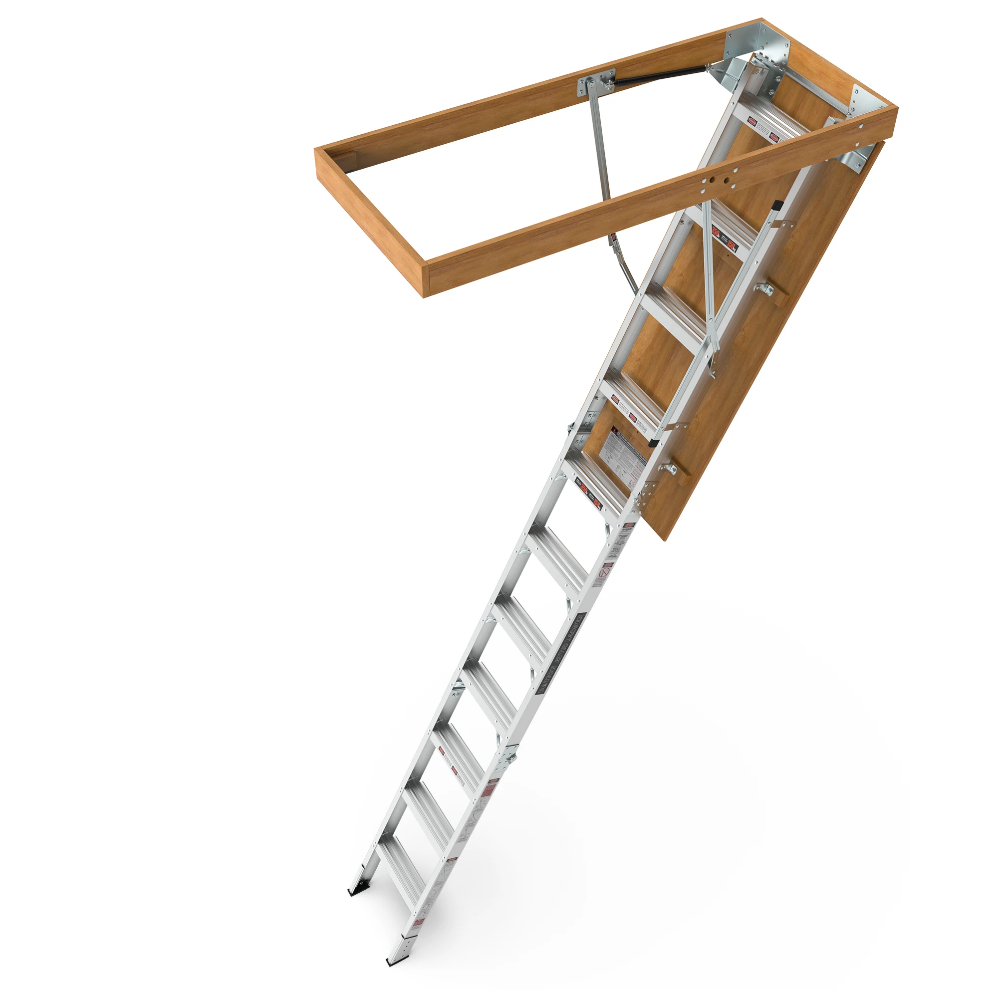 2025Hot Sale Retractable Manual Hidden Aluminium Folding Attic Stairs Ladder