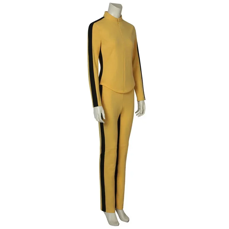 Uma Thurman The Movie Kill Cosplay Bill Costume Women's Yellow Tight Uniform Suits The Bride Cosplay Halloween Party Costumes
