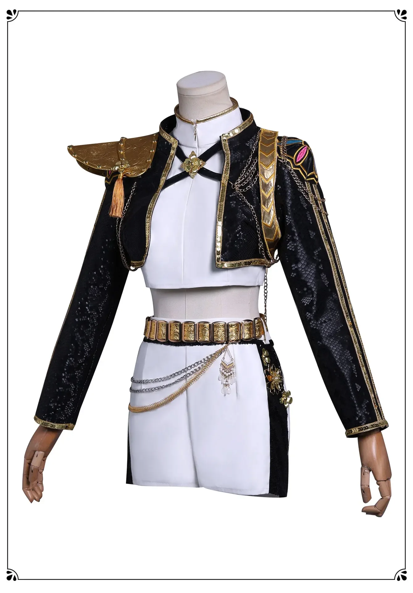 2025 Huntrix Kpop Demon Hunters Mira Cosplay Costume Wig Gold Stage Rumi Zoey Performance Costume Uniform Shiny Roleplay Outfit