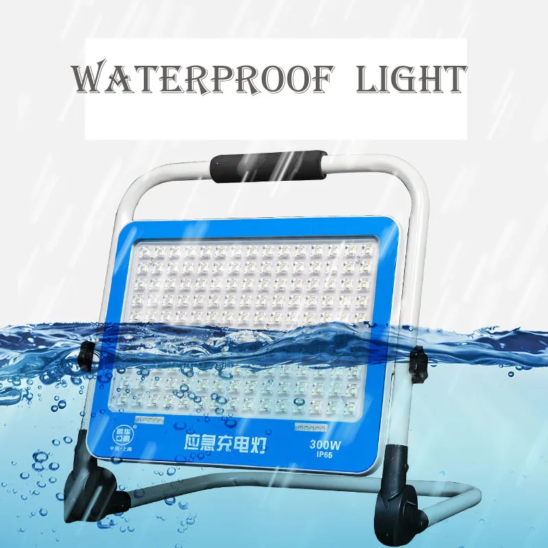 

Popular sales Rechargeable Spotlight Work Light Waterproof Outdoor Lighting 100W 200W 300W Construction Lamp Portable Floodlight