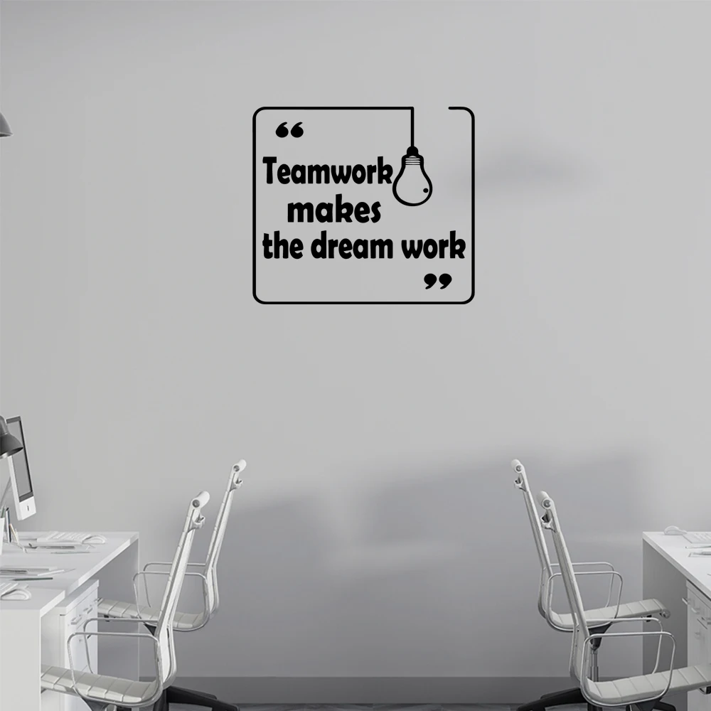 

1 pc new teamwork importance admiring waterproof Wall Sticker Vinyl Art Home Decor For the office Art Decor Wallpaper