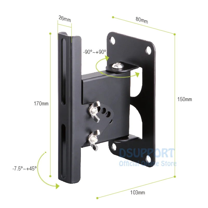 ユニバーサルサラウンドスピーカー,高品質の壁掛けブラケット,40kg,gu40l,1ペア,2個