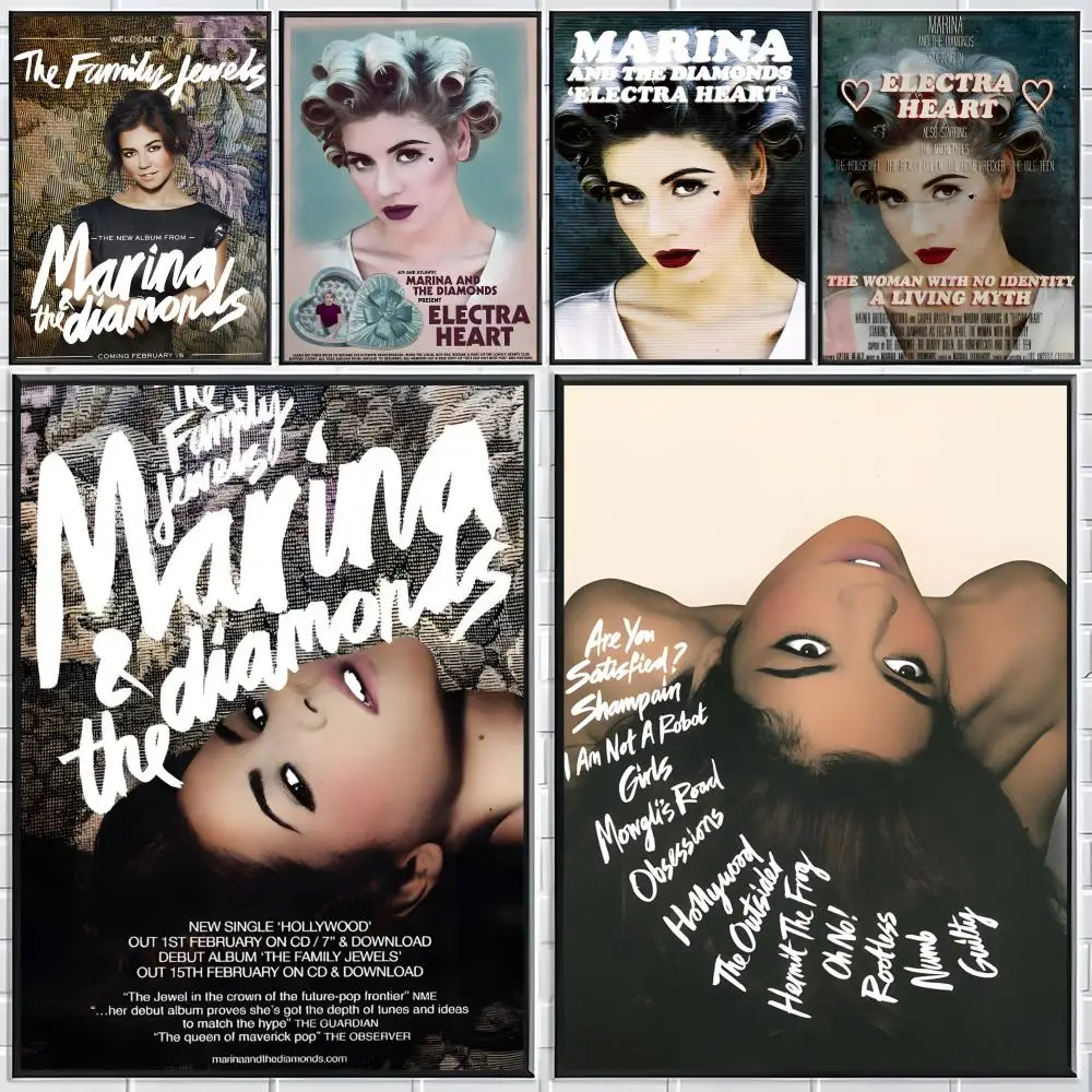 Sängerin Marina Poster. Klassische Poster und Wandkunstdrucke eignen sich für Wohnzimmer, Schlafzimmer und Zuhause.
