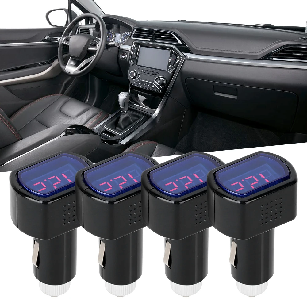 

4pcs Car Voltmeter LED Digital Display Battery Voltage Monitoring Detector