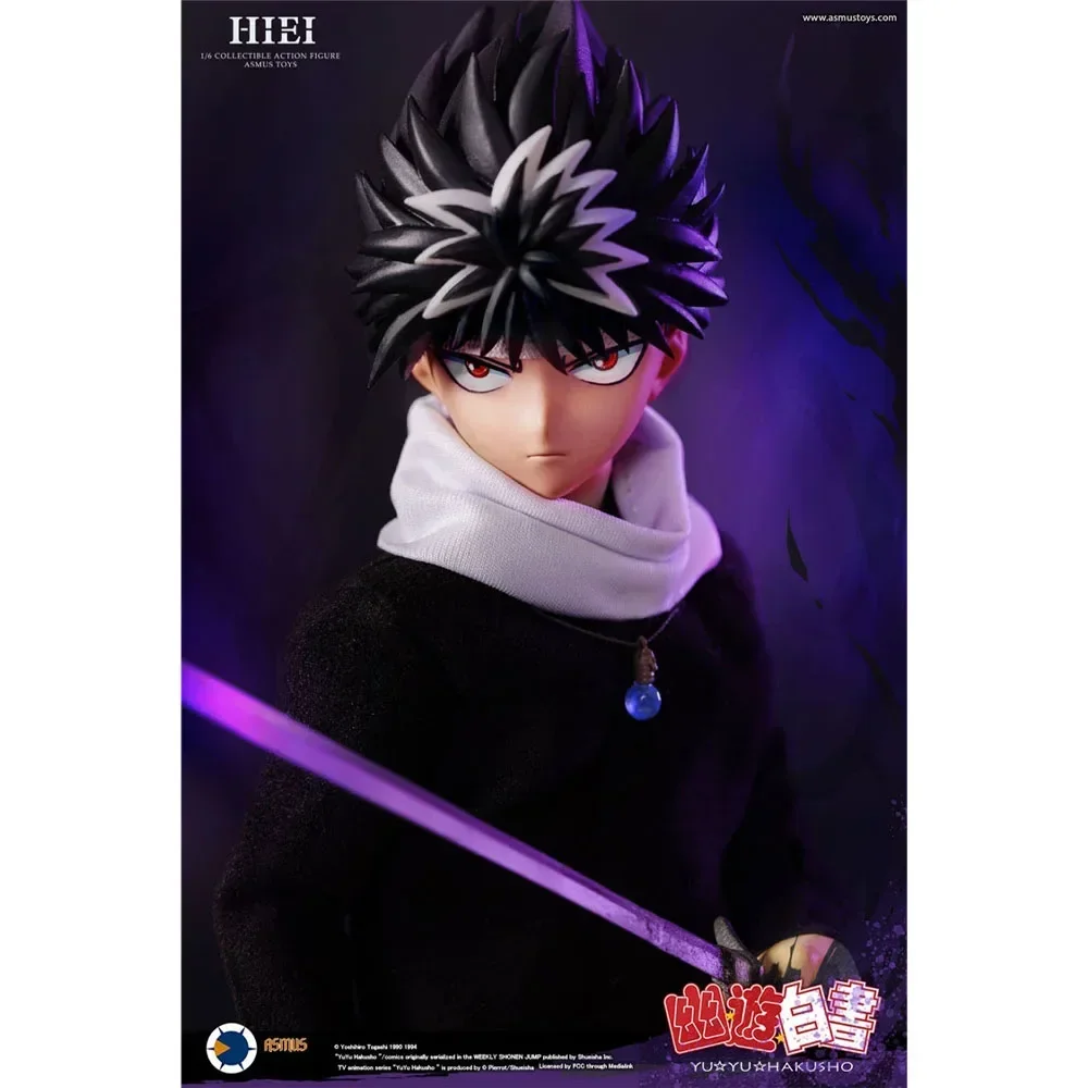 Original asmus brinquedos yuyu hakusho hiei figura de ação 1/6 hiei yuyu001 modelo colecionável bonecas estatueta ornamento presente brinquedos