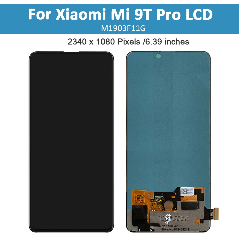 Super AMOLED 6.39'' For Xiaomi Mi 9T Pro LCD Display Touch Screen Digitizer Assembly Parts Replacement For Mi 9T Pro M1903F11G