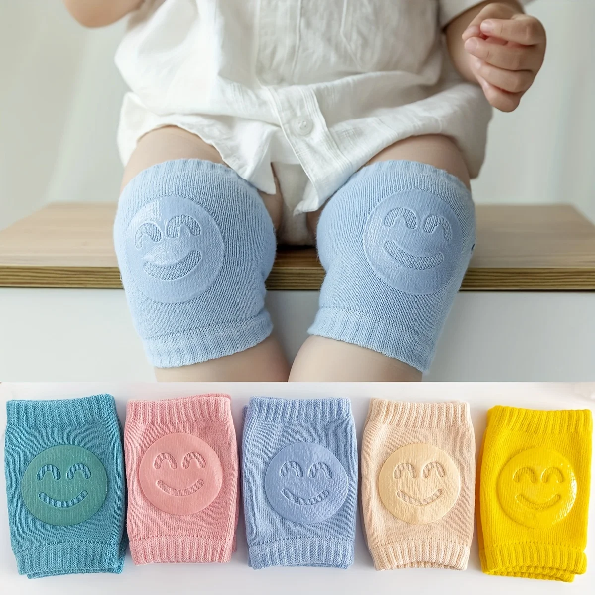 Cotton-Soft Gentle-Knee Baby Protectors  Durable & Comfortable Crawl-Ease for 0-1Y - Ideal Holiday Gift!